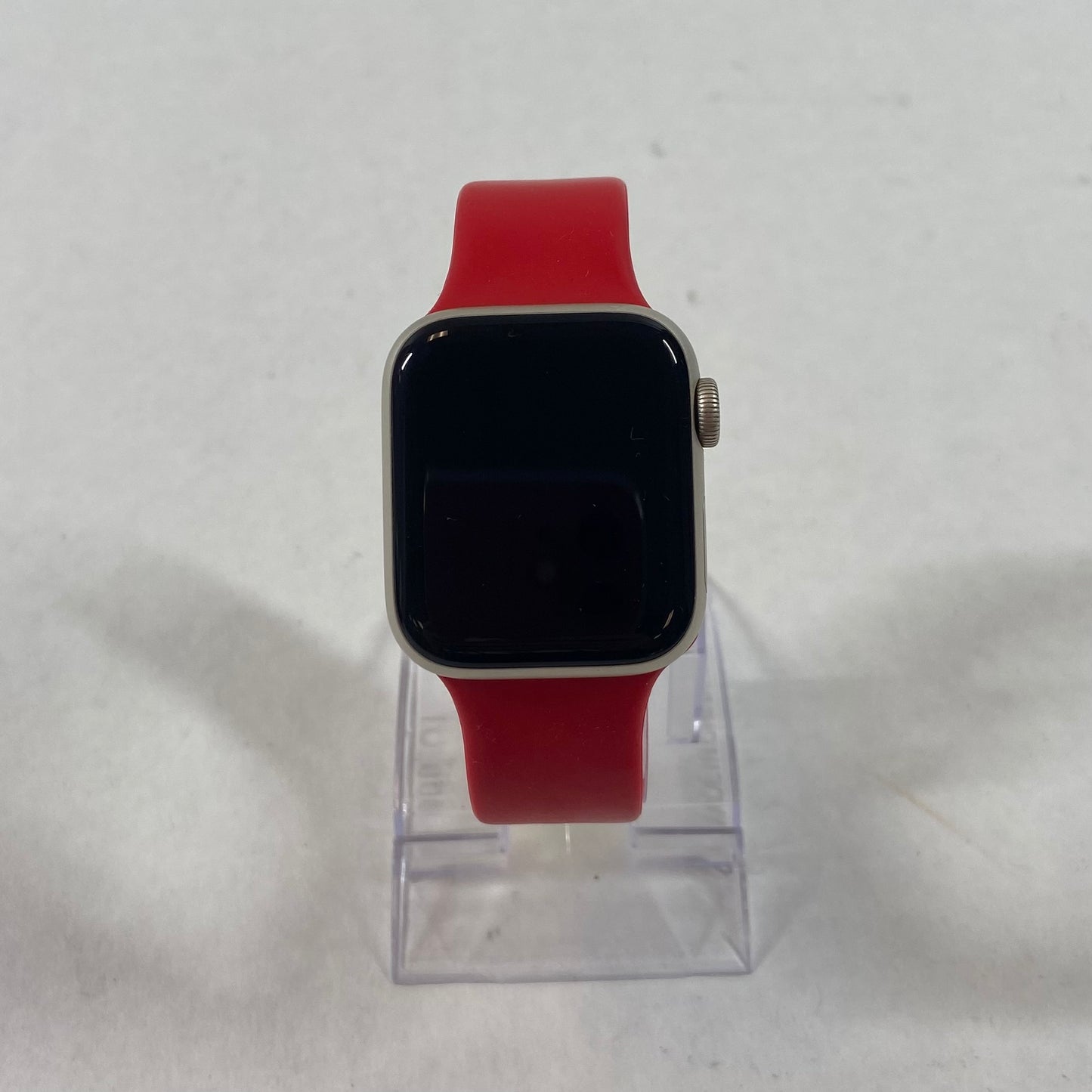 GPS Only Apple Watch SE 2nd Gen 40MM Starlight Aluminum Red Sport Band M3G76XMYW9