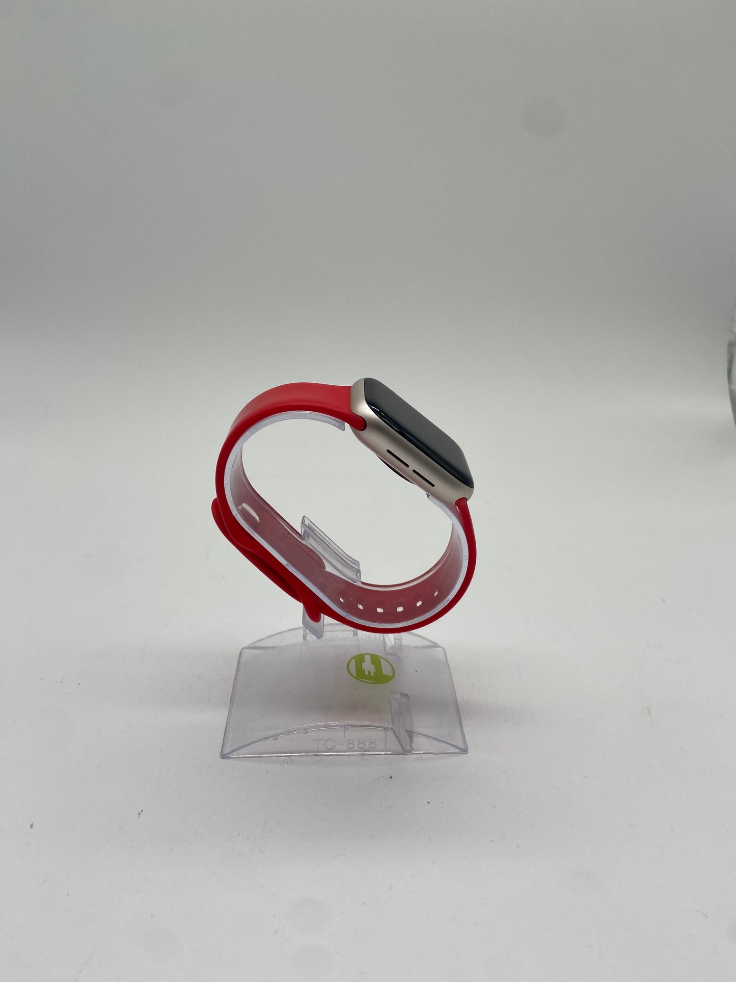 GPS Only Apple Watch SE 2nd Gen 40MM Starlight Aluminum Red Sport Band M3G76XMYW9