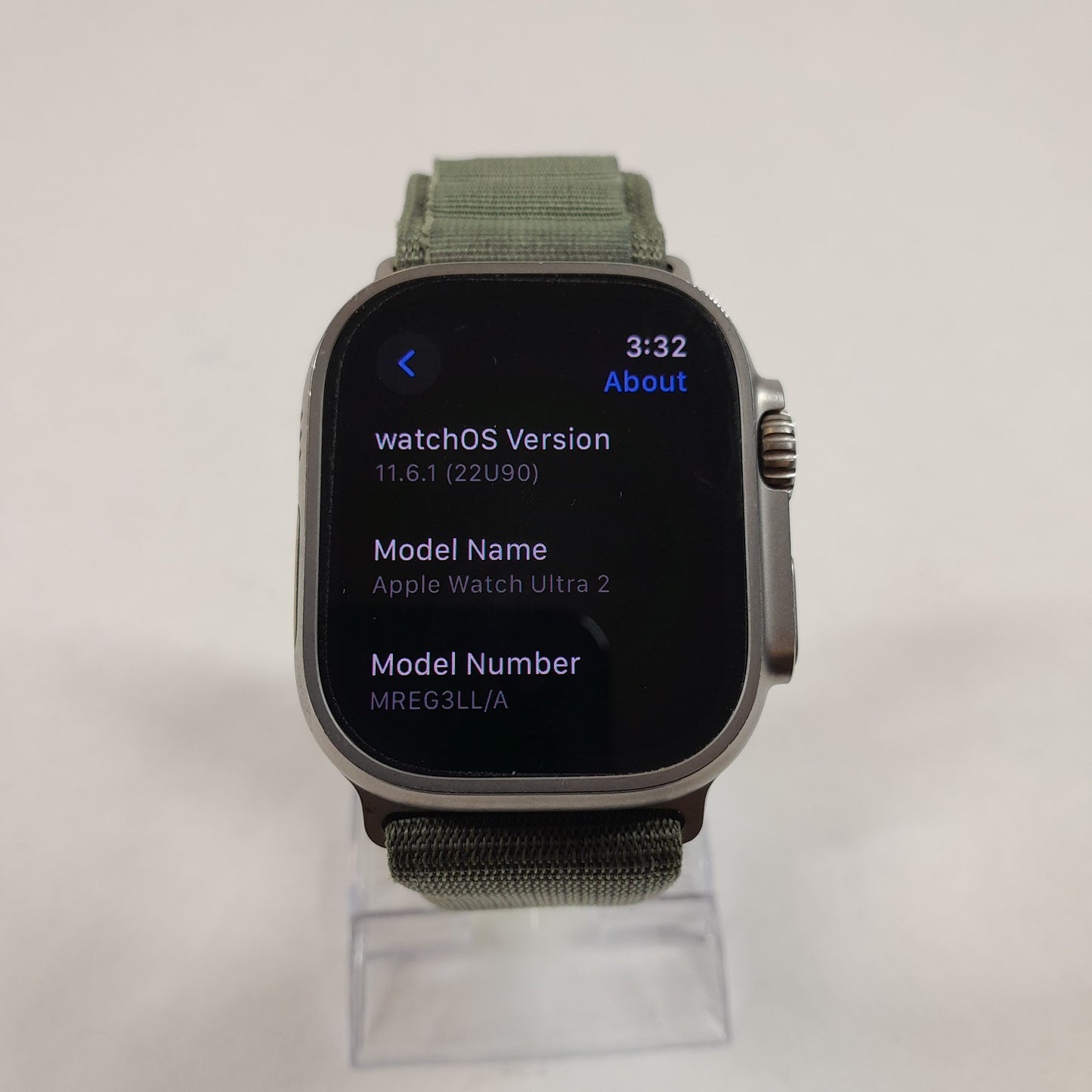 Unlocked Apple Watch Ultra 2 49MM Titanium Green Alpine Loop MREG3LL/A