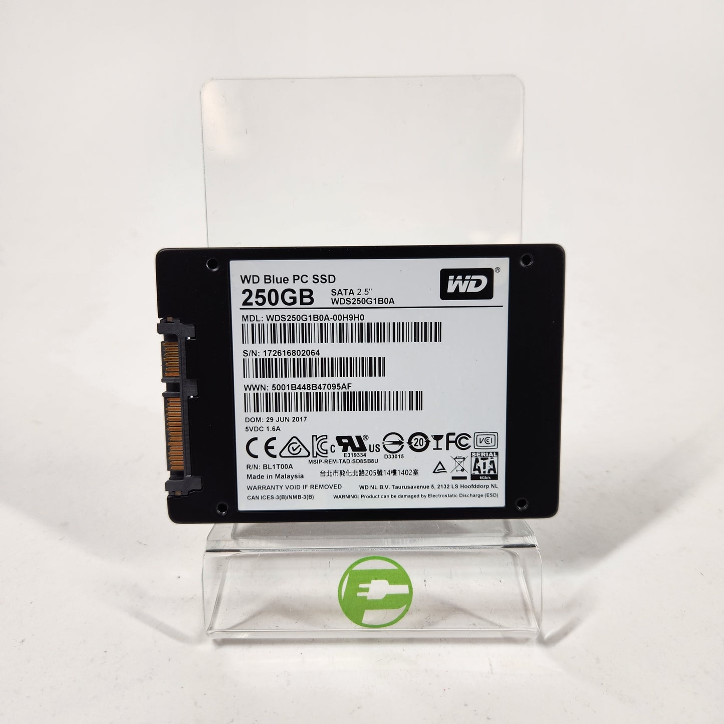 Western Digital WD 2.5" WDS250G1B0A 250GB SATA III 6Gbps SSD WDS250G1B0A-00H9H0