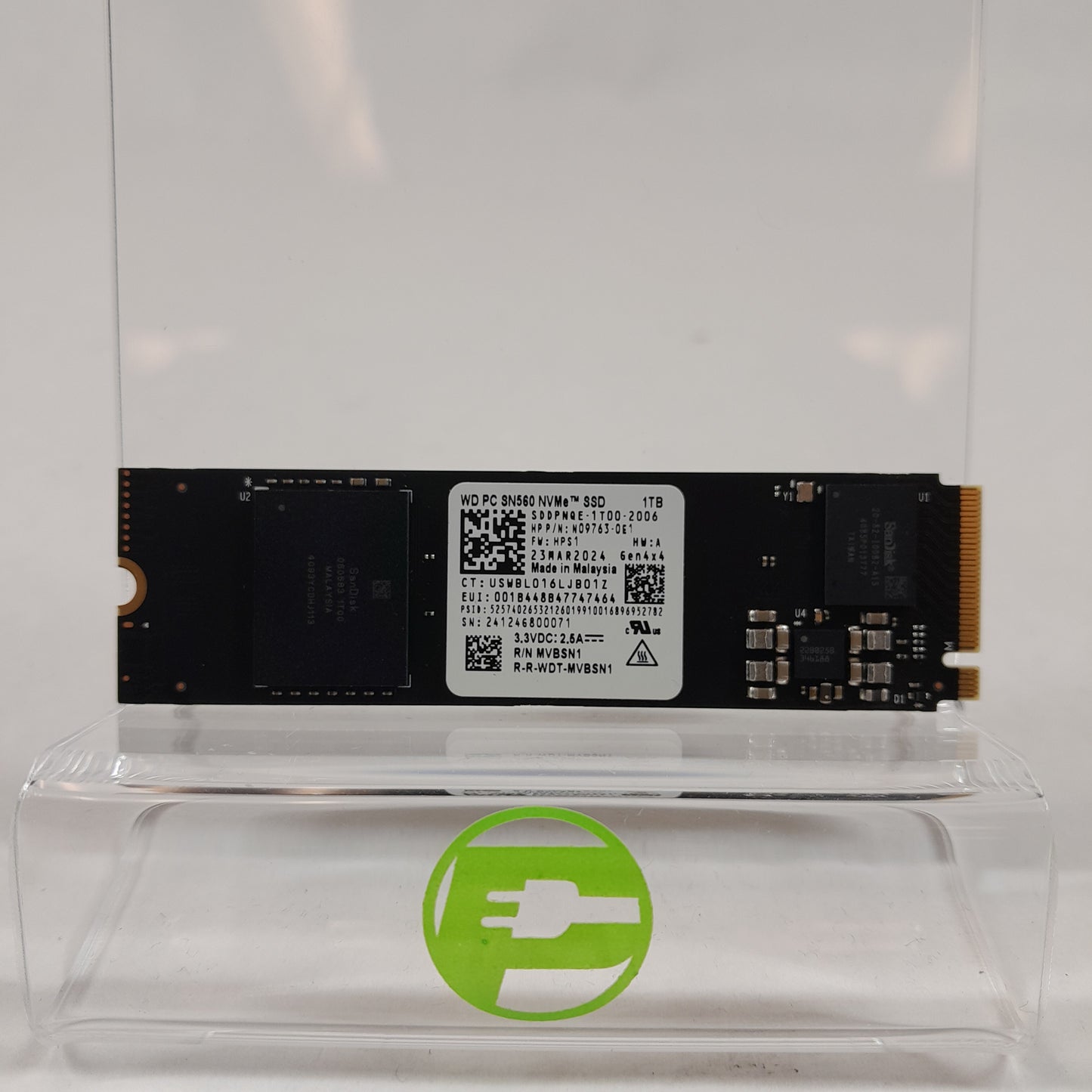 Western Digital 2280mm SN560 1TB M.2 NVMe SSD SDDPNQE-1T00-2006