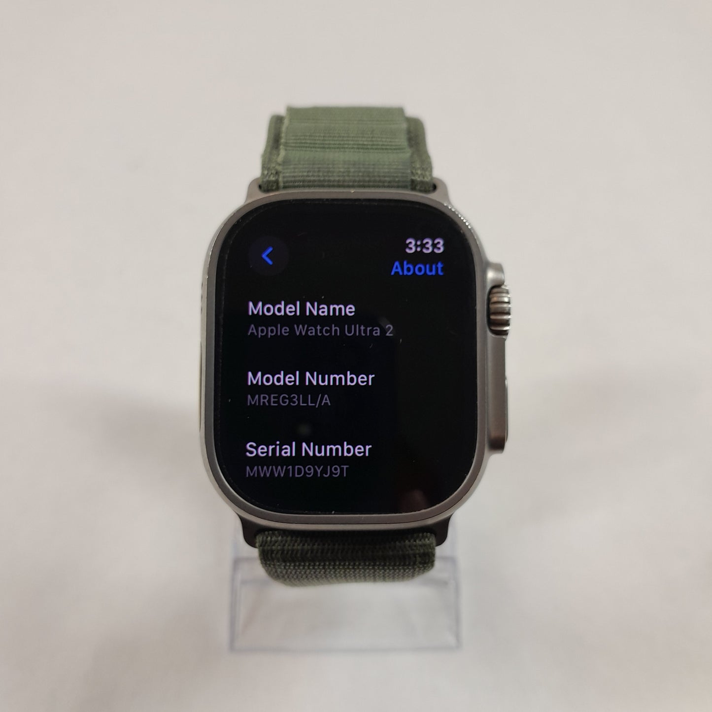Unlocked Apple Watch Ultra 2 49MM Titanium Green Alpine Loop MREG3LL/A