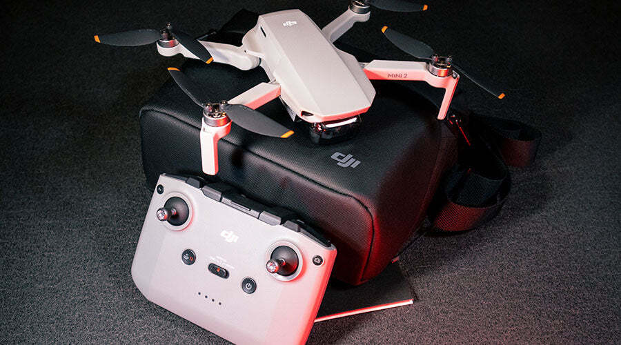 DJI drone displayed for resale at PayMore Seekonk