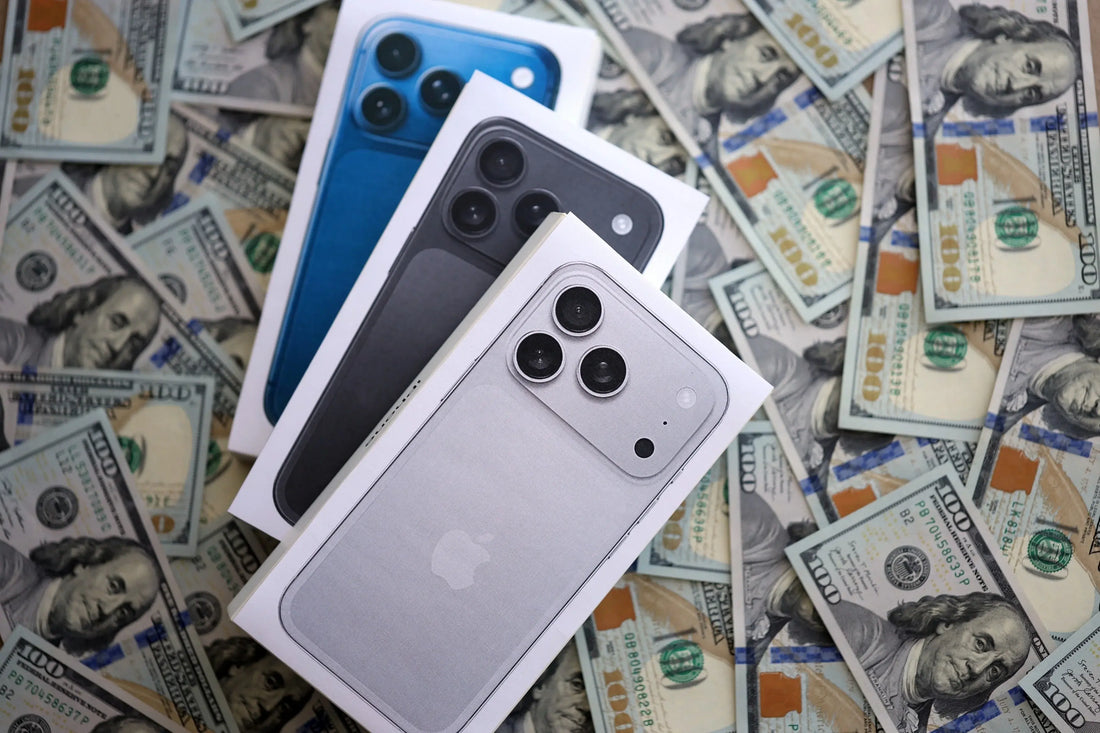 Selection of iPhone 11 and newer models displayed at PayMore Seekonk