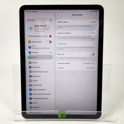 WiFi Only Apple iPad Air 11" M3 128GB Space Gray MC9W4LL/A+ Apple Pencil Pro