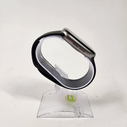 GPS Only Apple Watch Series 11 46MM Silver Aluminum Black Sport Band MFCA4LW/A