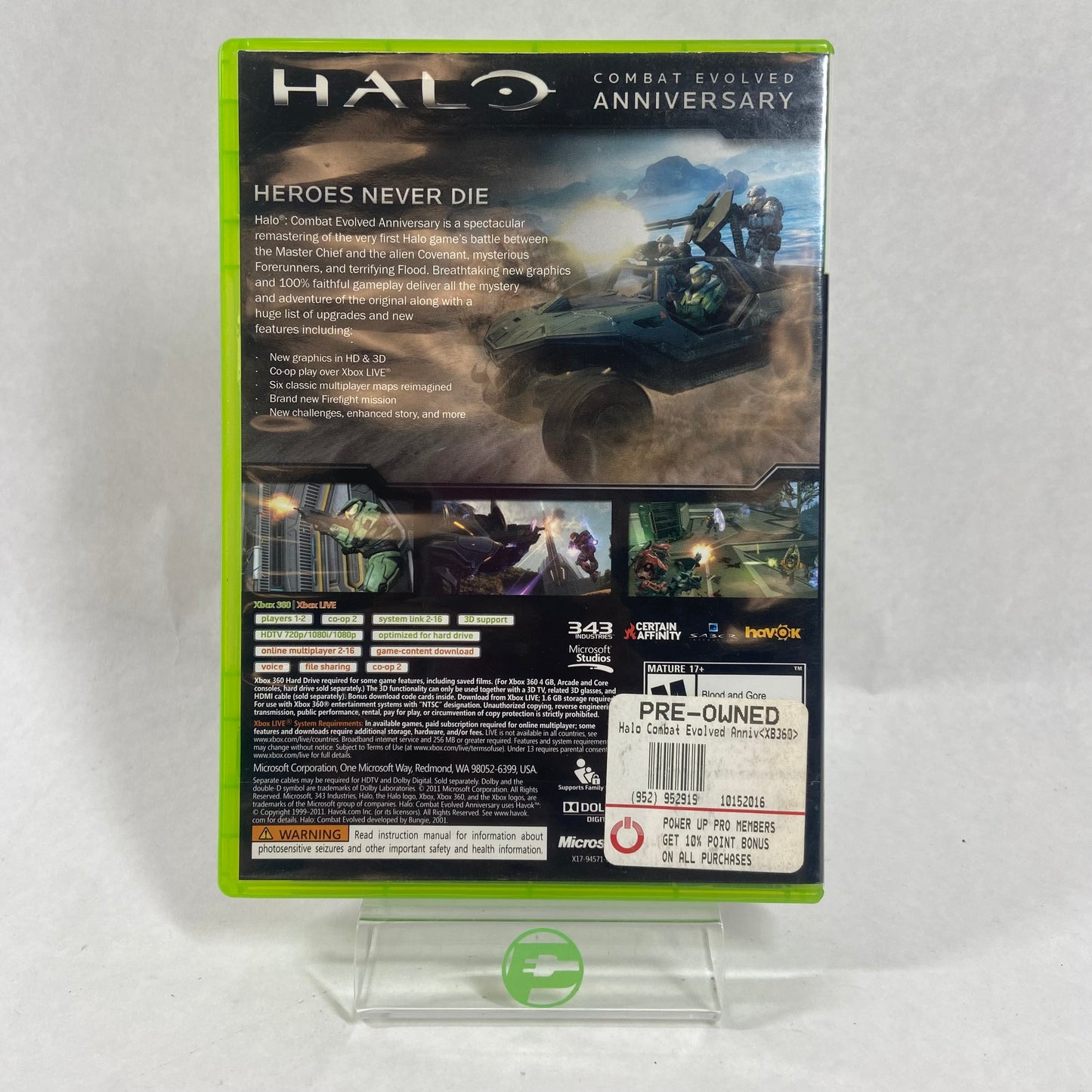 Halo: Combat Evolved Anniversary [Platinum Hits] (Microsoft Xbox 360, 2011)