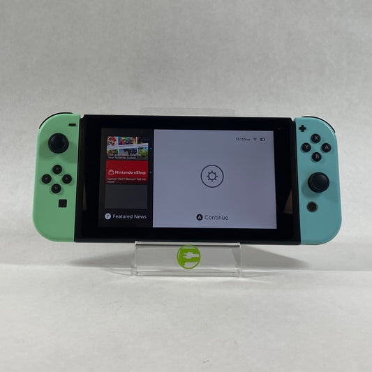 Nintendo Switch v1 Video Game Console HAC-001 Animal Crossing Edition