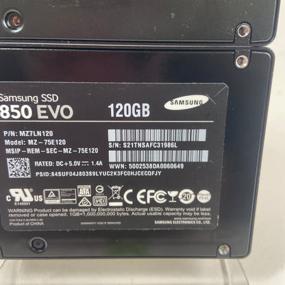 Lot Of Samsung 2.5" 850 EVO 250GB, 120GB SATA III 6Gbps SSD MZ-75E250, MZ7LN120