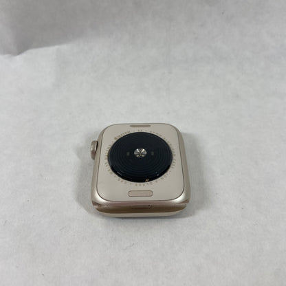 GPS Only Apple Watch SE 2nd Gen 40MM Starlight Aluminum Red Sport Band M3G76XMYW9