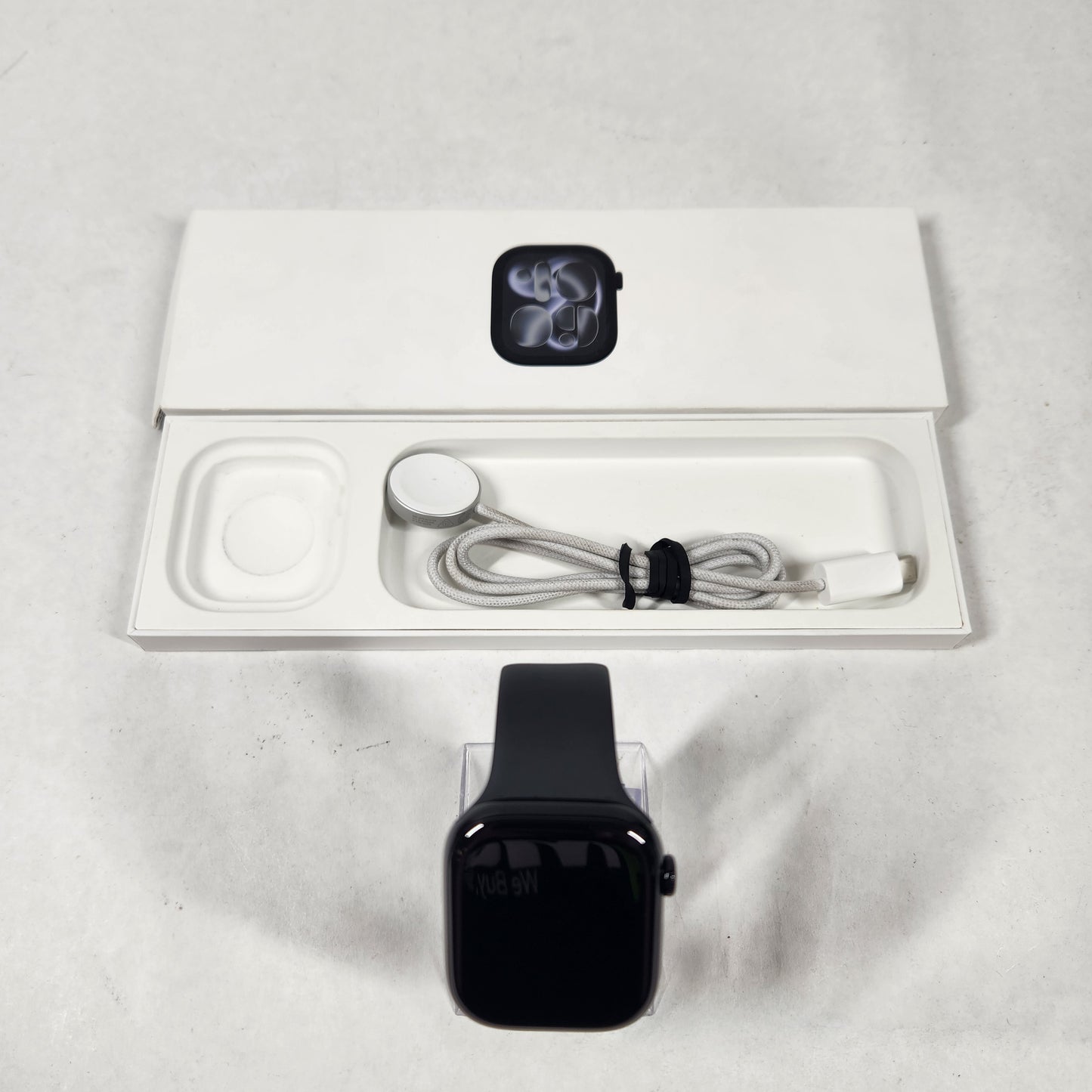 GPS only Apple Watch Series 11 46MM Jet Black Aluminum Black Sport Band