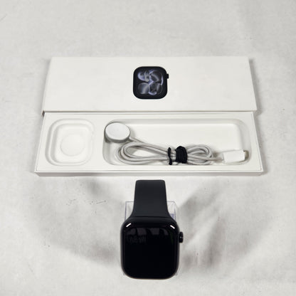 GPS only Apple Watch Series 11 46MM Jet Black Aluminum Black Sport Band