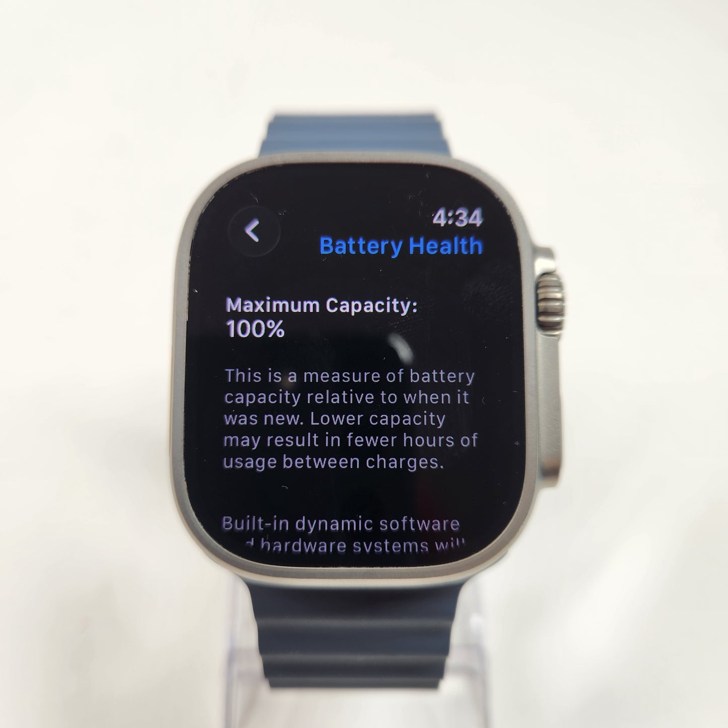 GPS Only Apple Watch Ultra 3 49MM Black Titanium  Blue Sport Band MEWH4LW/A