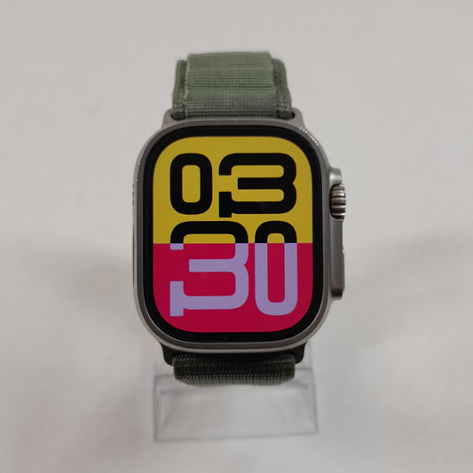 Unlocked Apple Watch Ultra 2 49MM Titanium Green Alpine Loop MREG3LL/A