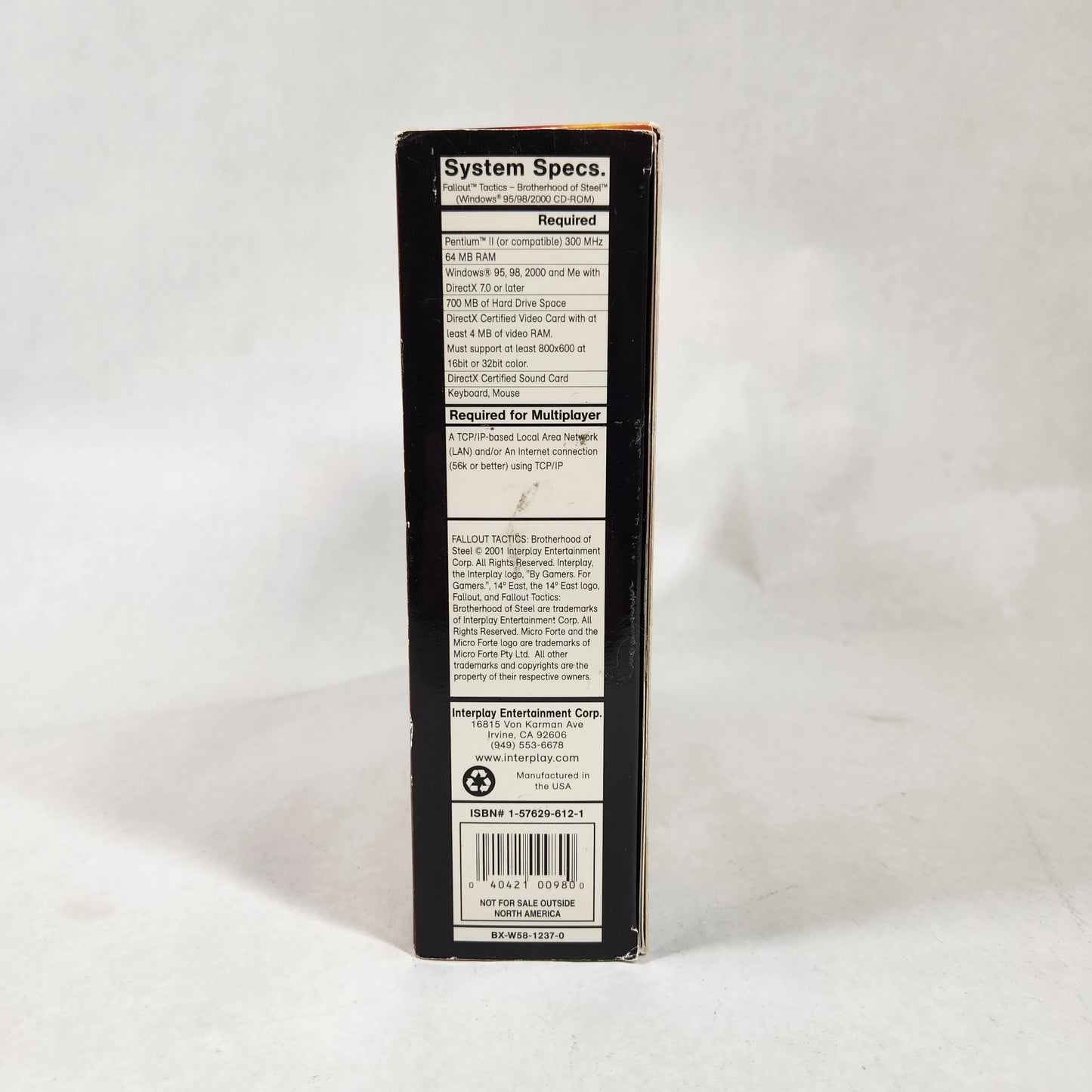 Fallout Tactics: Brotherhood Of Steel [Big Box] (PC, 2001)