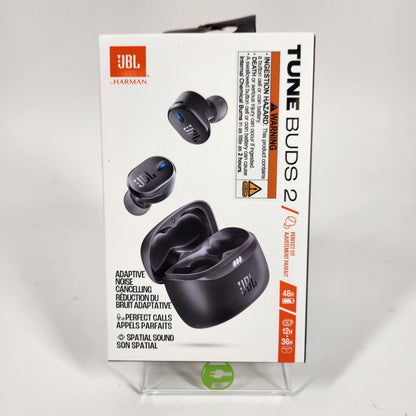 New JBL Tune Buds 2 Wireless Active Noise Canceling Earbuds Black