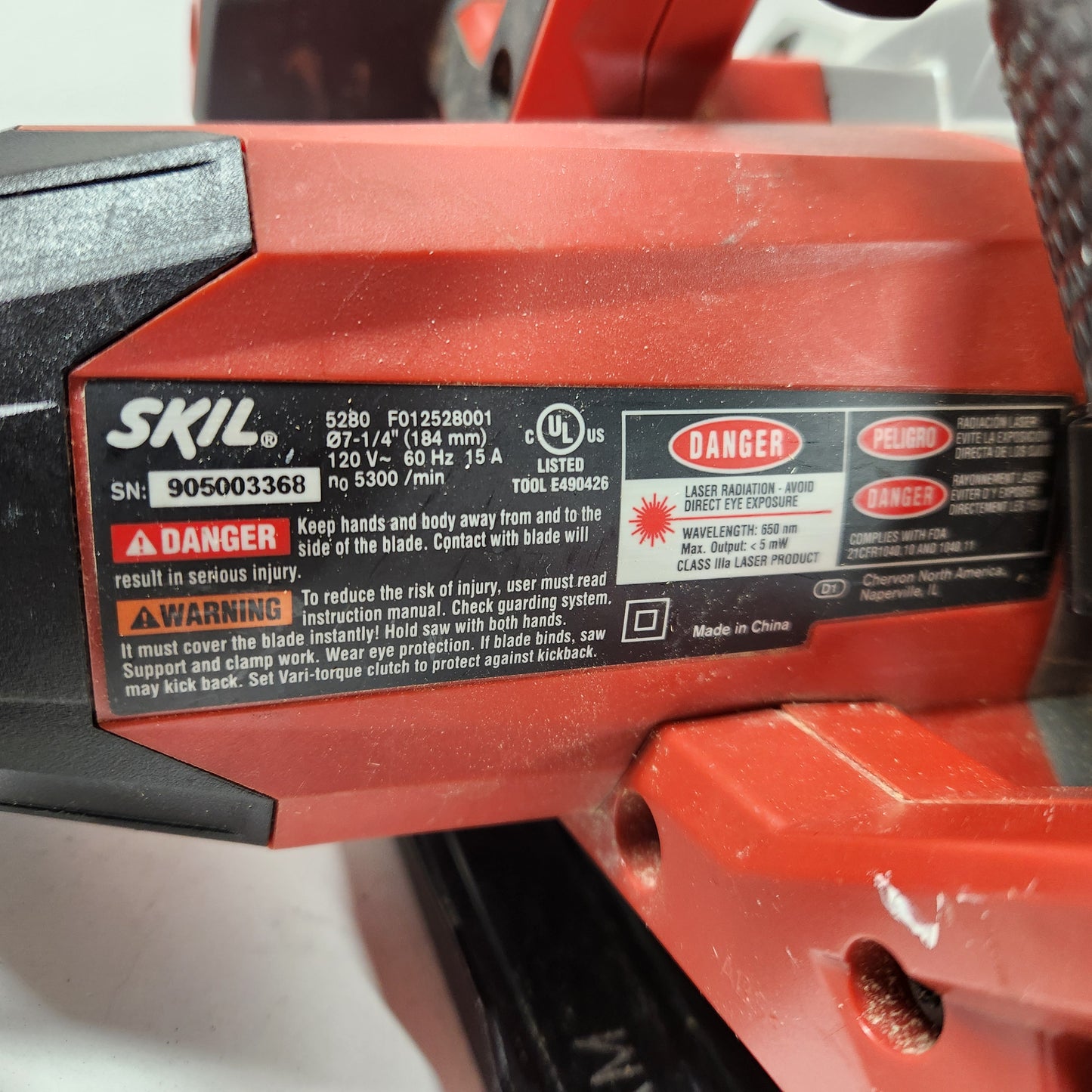 SKIL 5280 120V 7-1/4 Inch Circular Saw with Laser F012528001