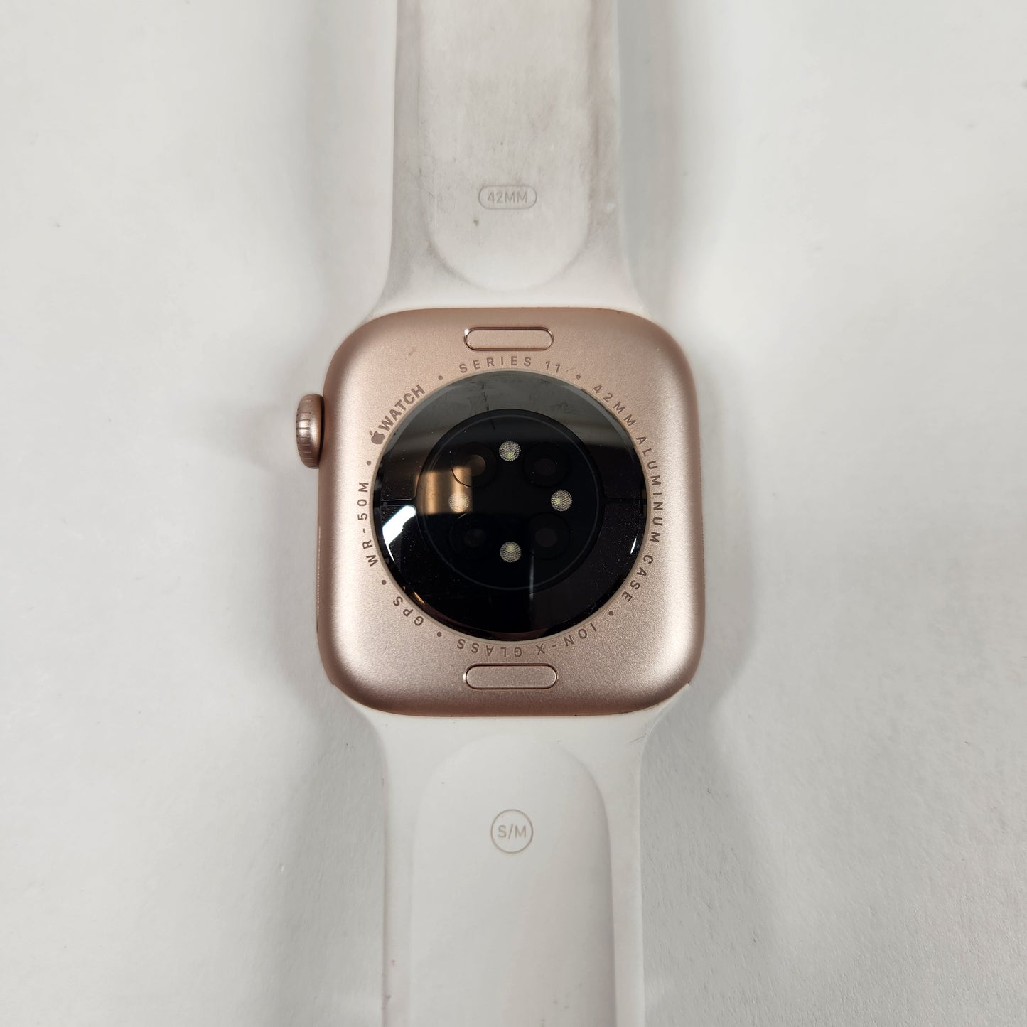 GPS Only Apple Watch Series 11 42MM Rose Gold Aluminum Light Blush Sport Band 
