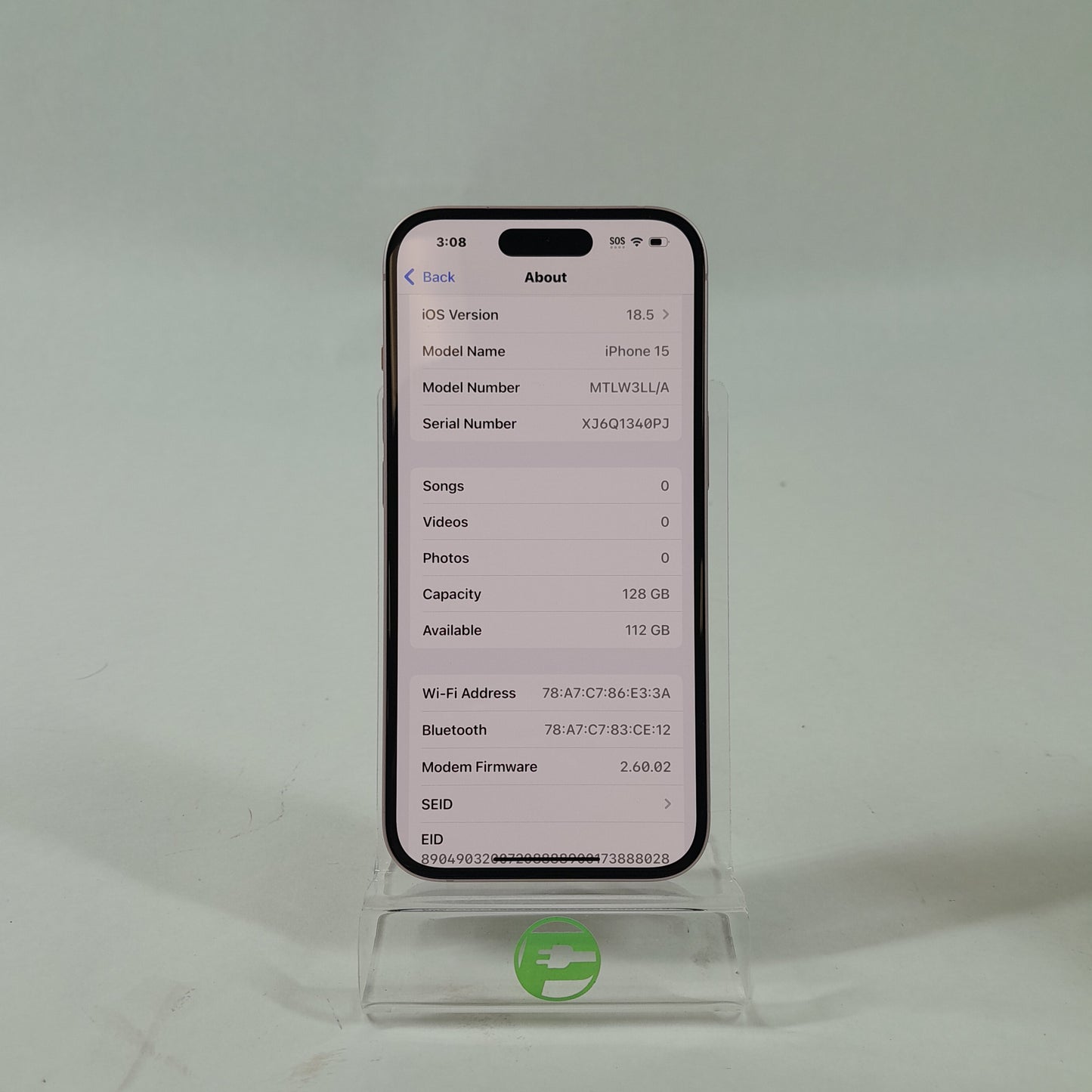 T-Mobile Apple iPhone 15 128GB Pink MTLW3LL/A