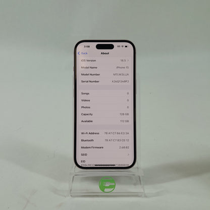 T-Mobile Apple iPhone 15 128GB Pink MTLW3LL/A