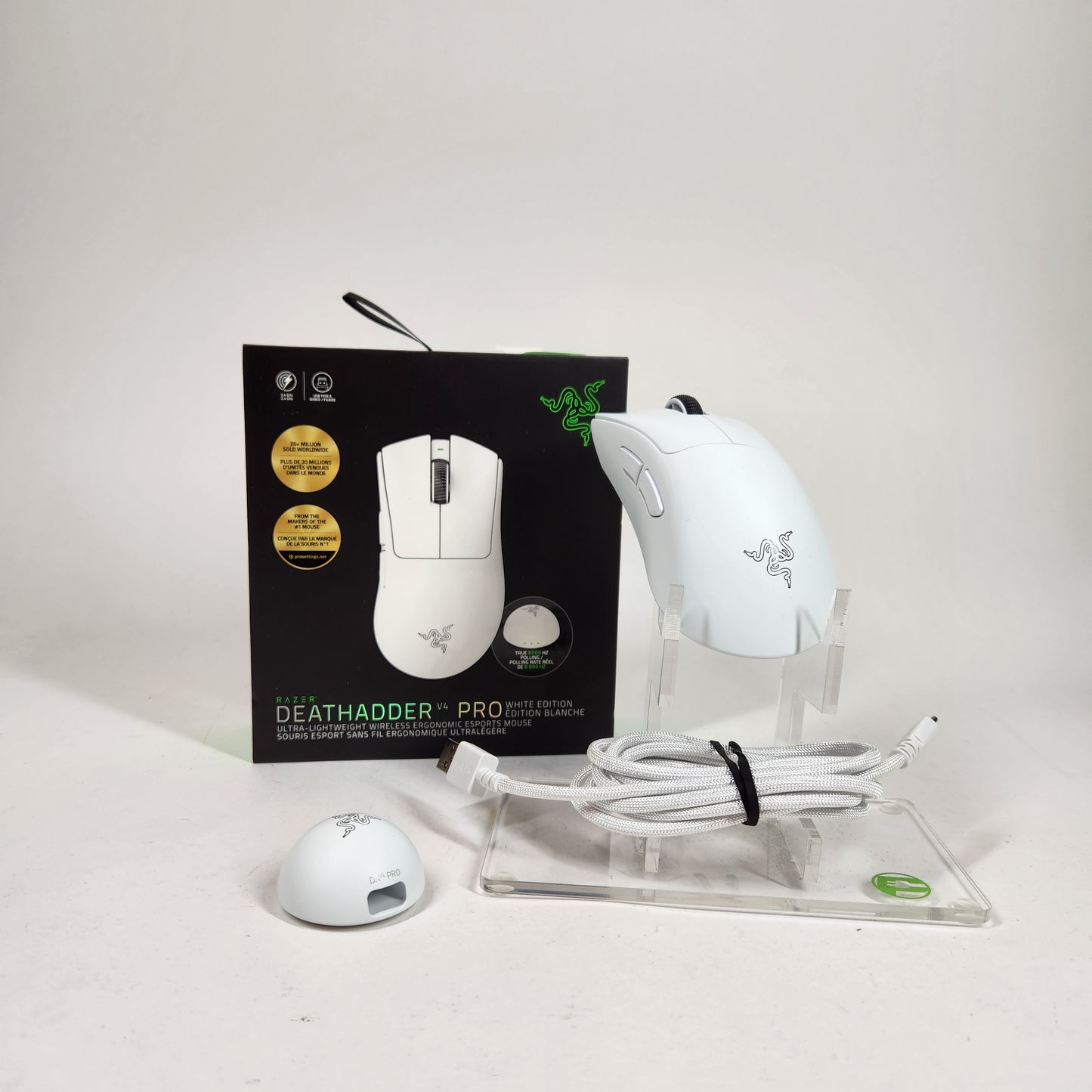 Razer DeathAdder V4 Pro Wireless Gaming Mouse RZ01-0533 White