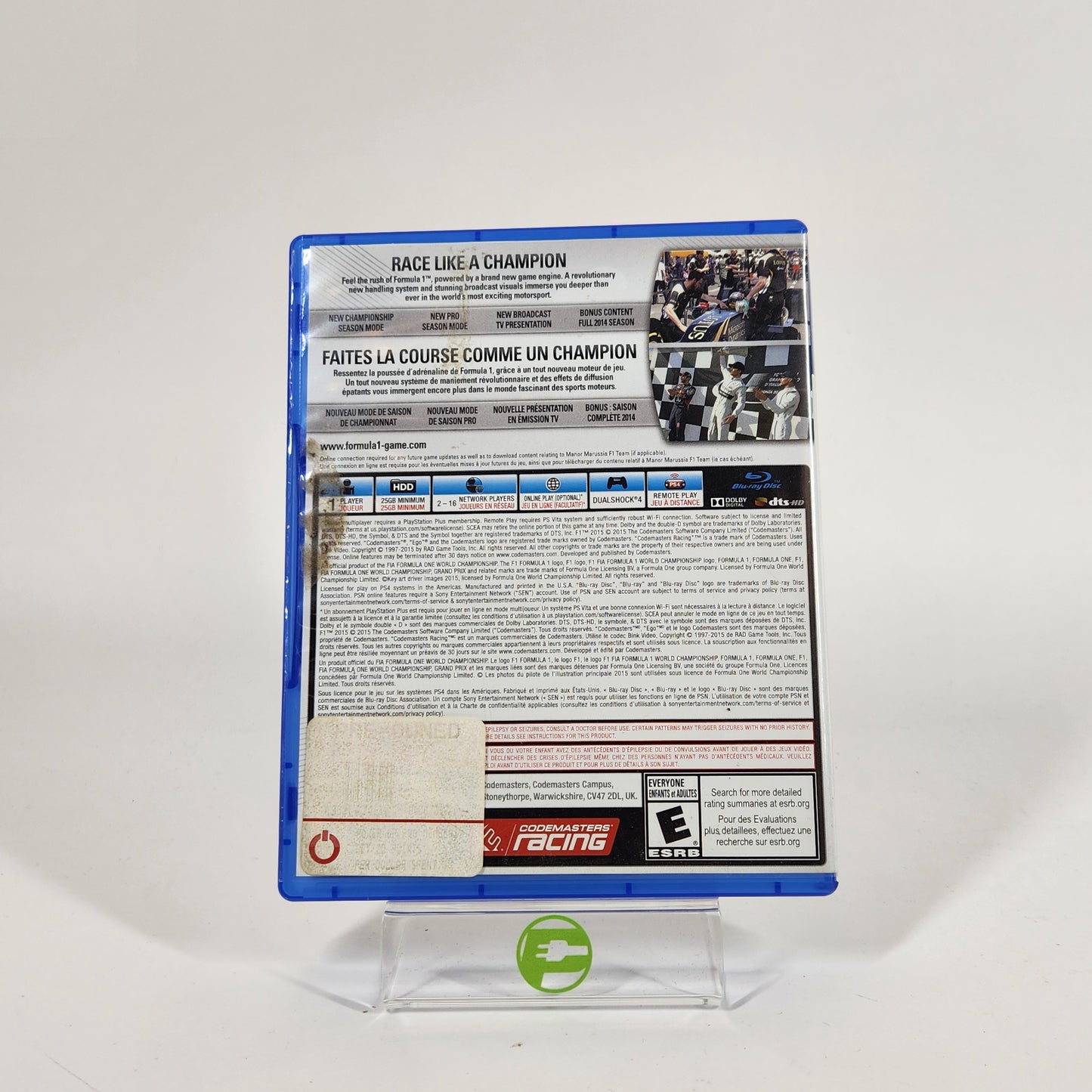 F1 2015 (Sony PlayStation 4 PS4, 2015)