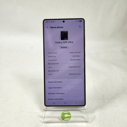Unlocked Samsung Galaxy S25 Ultra 12GB RAM 512GB SM-S938U1 Titanium Black