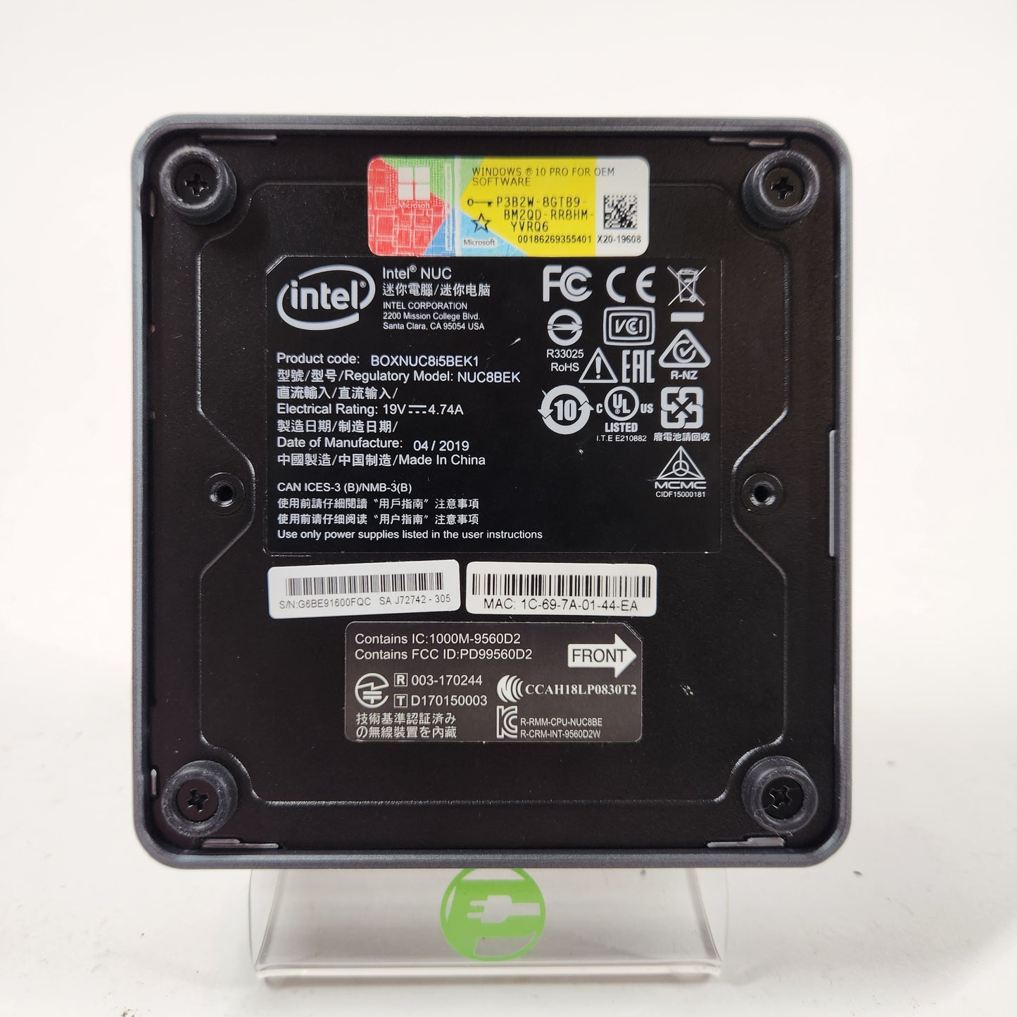 Intel NUC NUC8BEK i5-8259U 2.30GHz 16GB RAM 240 SSD  Mini PC