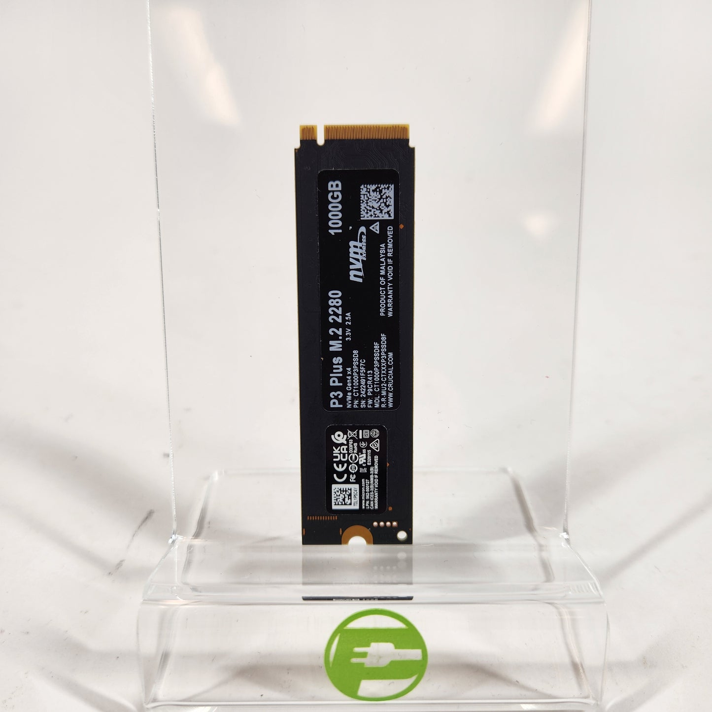 Crucial 2280mm P3 Plus 1TB M.2 NVMe Gen 4.0 x 4 SSD CT1000P3PSSD8F