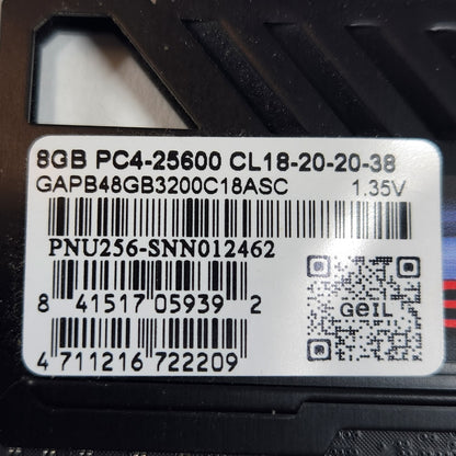 GeIL EVO Potenza 16GB (2x8GB) RAM DDR4 3200MHz 8GBPC4-25600CL18-20-20-38