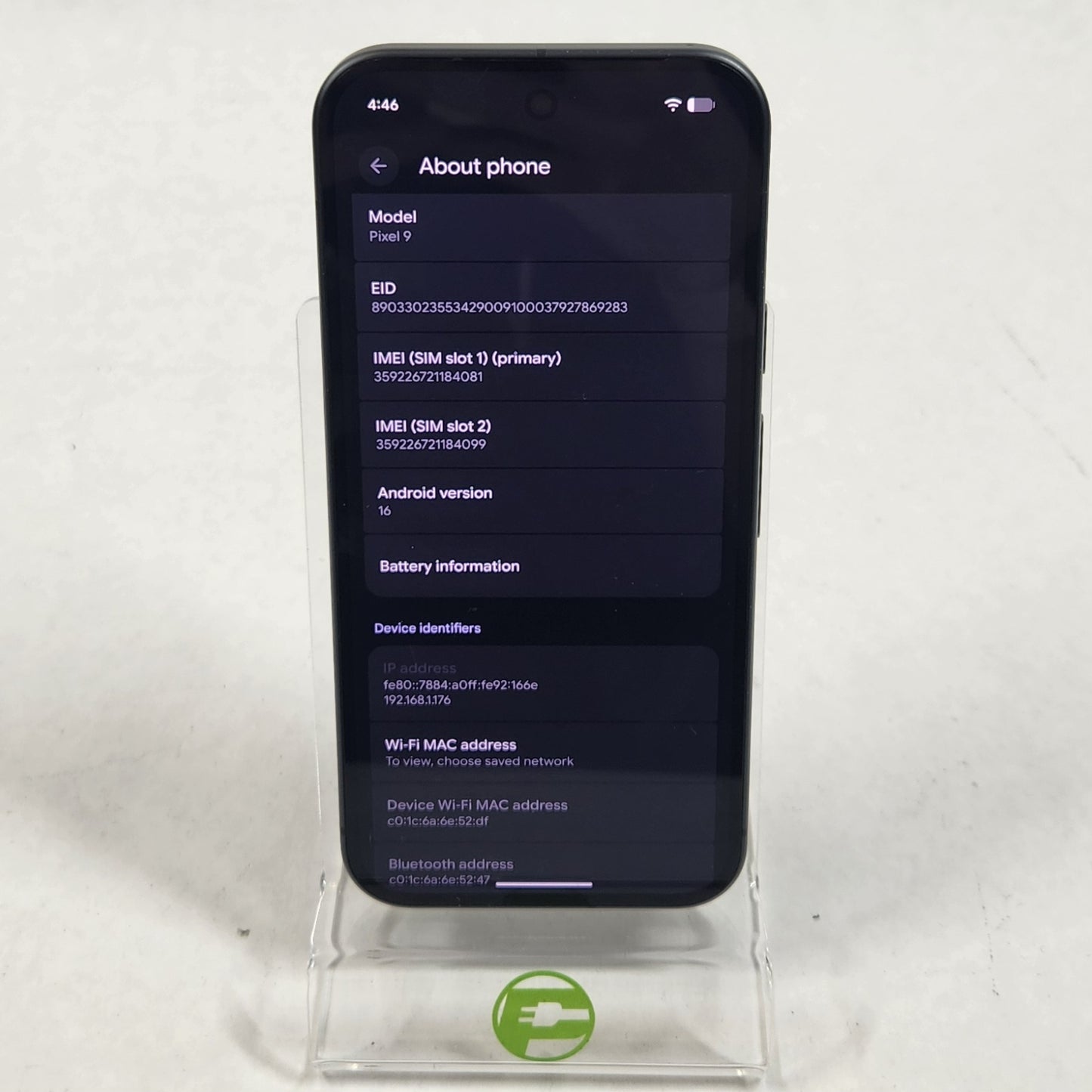 Unlocked Google Pixel 9 128GB Charcoal G2YBB