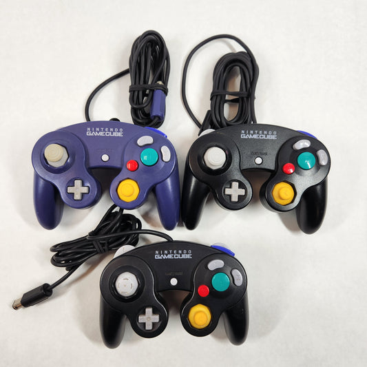 Used Lot of 3 Nintendo GameCube Wired Controllers