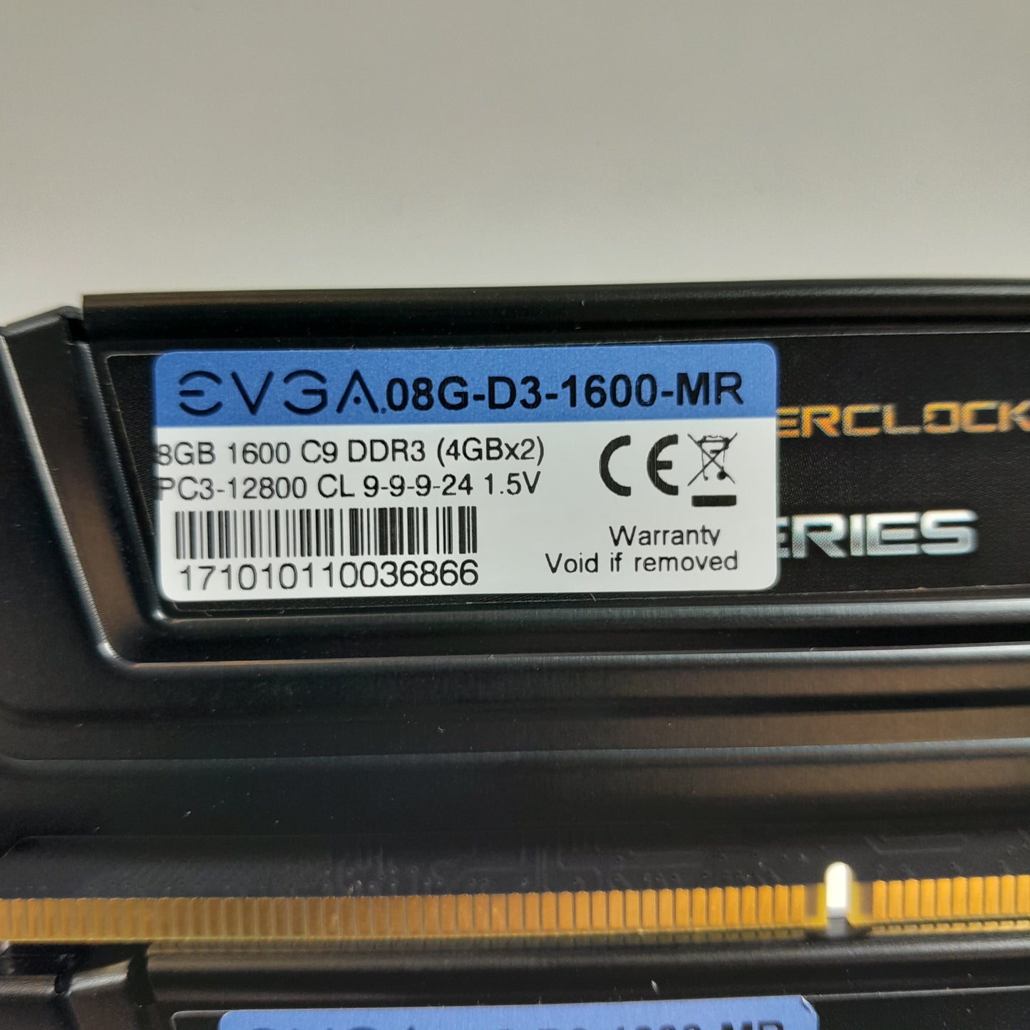 EVGA SUPERCLOCKED 8GB (2x4GB) RAM DDR3 1600MHz 08G-D3-1600-MR
