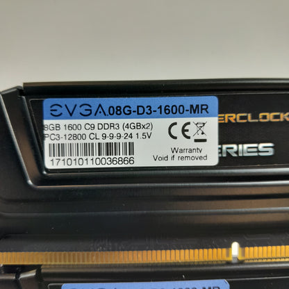 EVGA SUPERCLOCKED 8GB (2x4GB) RAM DDR3 1600MHz 08G-D3-1600-MR