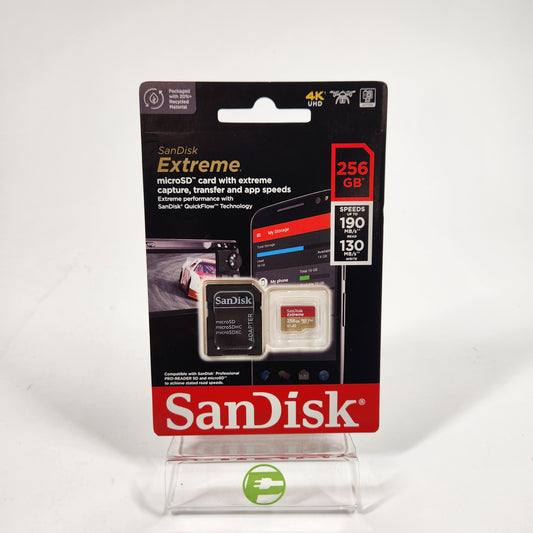 New SanDisk Portable Extreme Portable SSD 256GB SD - Micro SD SDSQXAV-256G-GN6MA