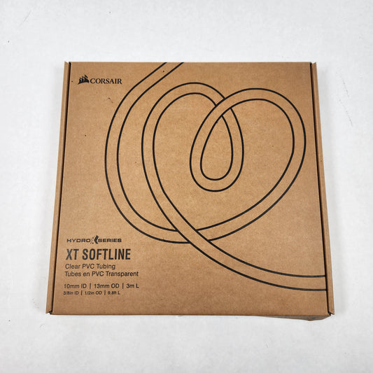Corsair Hydro X Series XT Softline Clear PVC Tubing 10mm ID | 13mm OD | 3m L