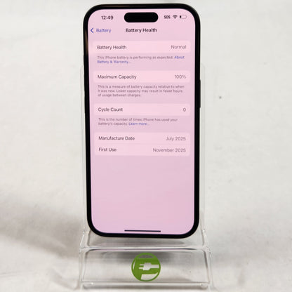 T-Mobile Apple iPhone 16 128GB 18.6.2 Black MYAP3LL/A