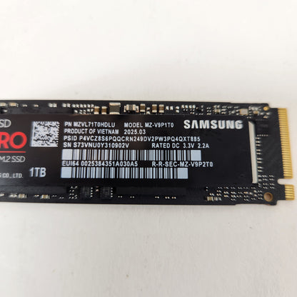 Samsung 2280mm 990 Pro 1TB M.2 NVMe Gen 4.0 x 4 SSD MZ-VP1T0