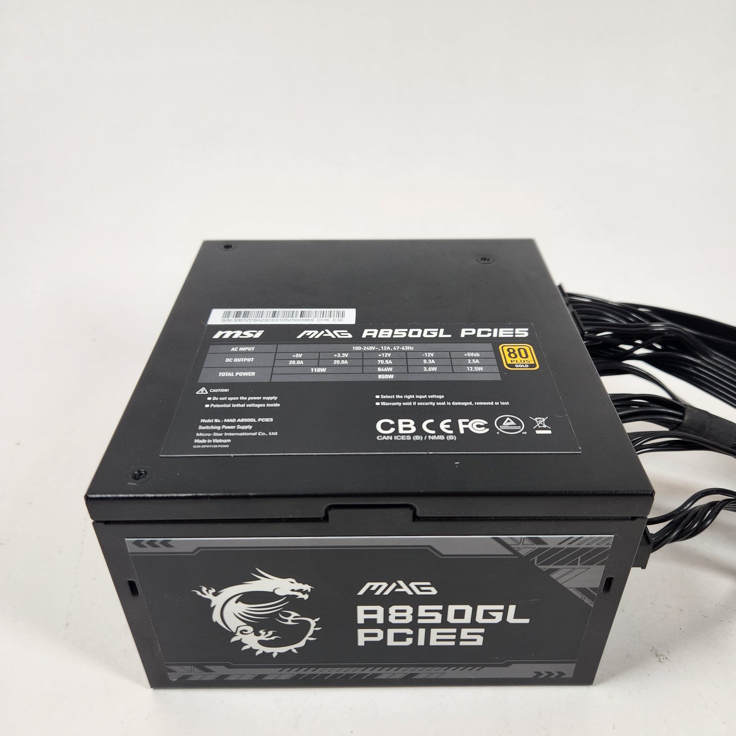 MSi A850GL 80 Plus Gold 850W Fully Modular Power Supply