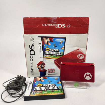 Nintendo DS Lite Red Super Mario Bros Edition Handheld Console