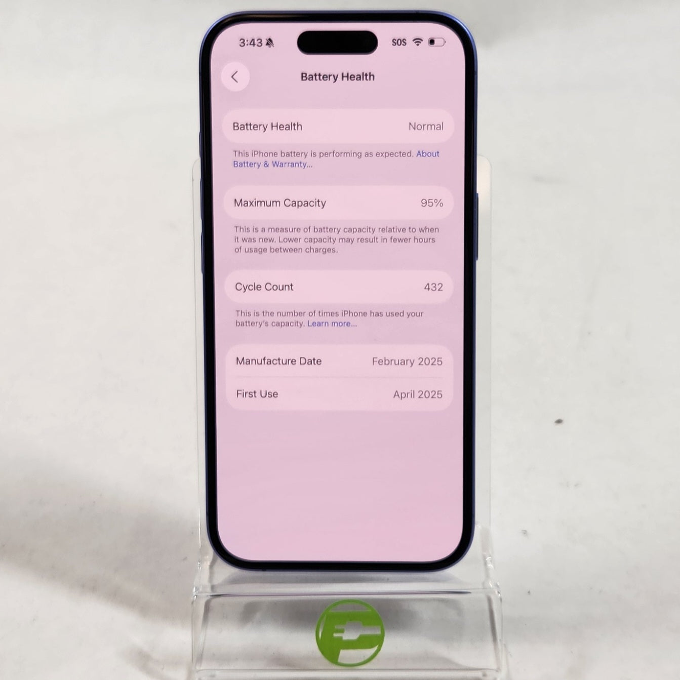 Unlocked Apple iPhone 16 128GB 26.0.1 Ultramarine MYAT3LL/A