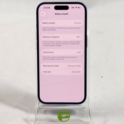 Unlocked Apple iPhone 16 128GB 26.0.1 Ultramarine MYAT3LL/A