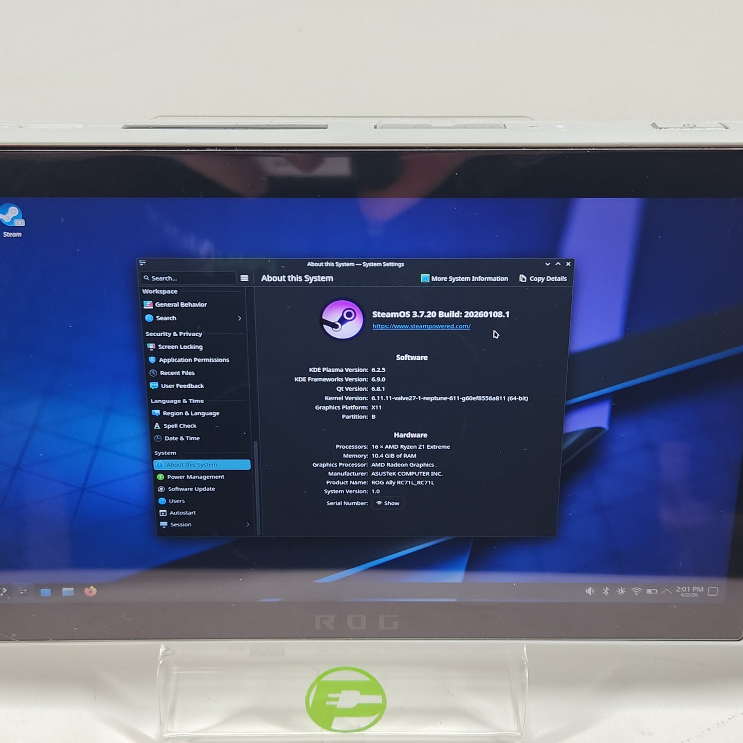 Asus ROG Ally 7" AMD Ryzen Z1 16GB RAM 512GB White RC71L-ALLY.Z1X_512