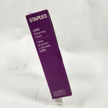 New Staples CAT6 25 ft Streaming Cable Black