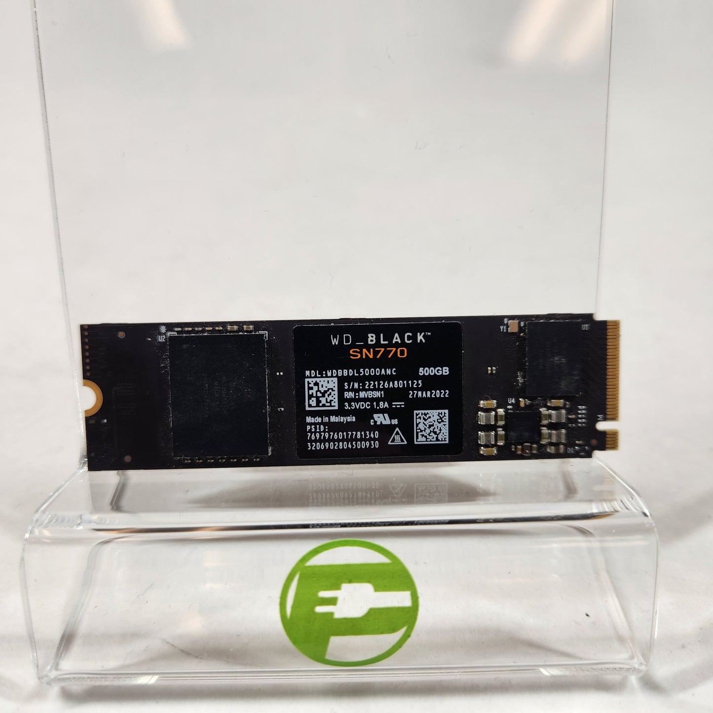 Western Digital 3.15 SSN770 500GB NVMe SSD WDBBDL5000ANC