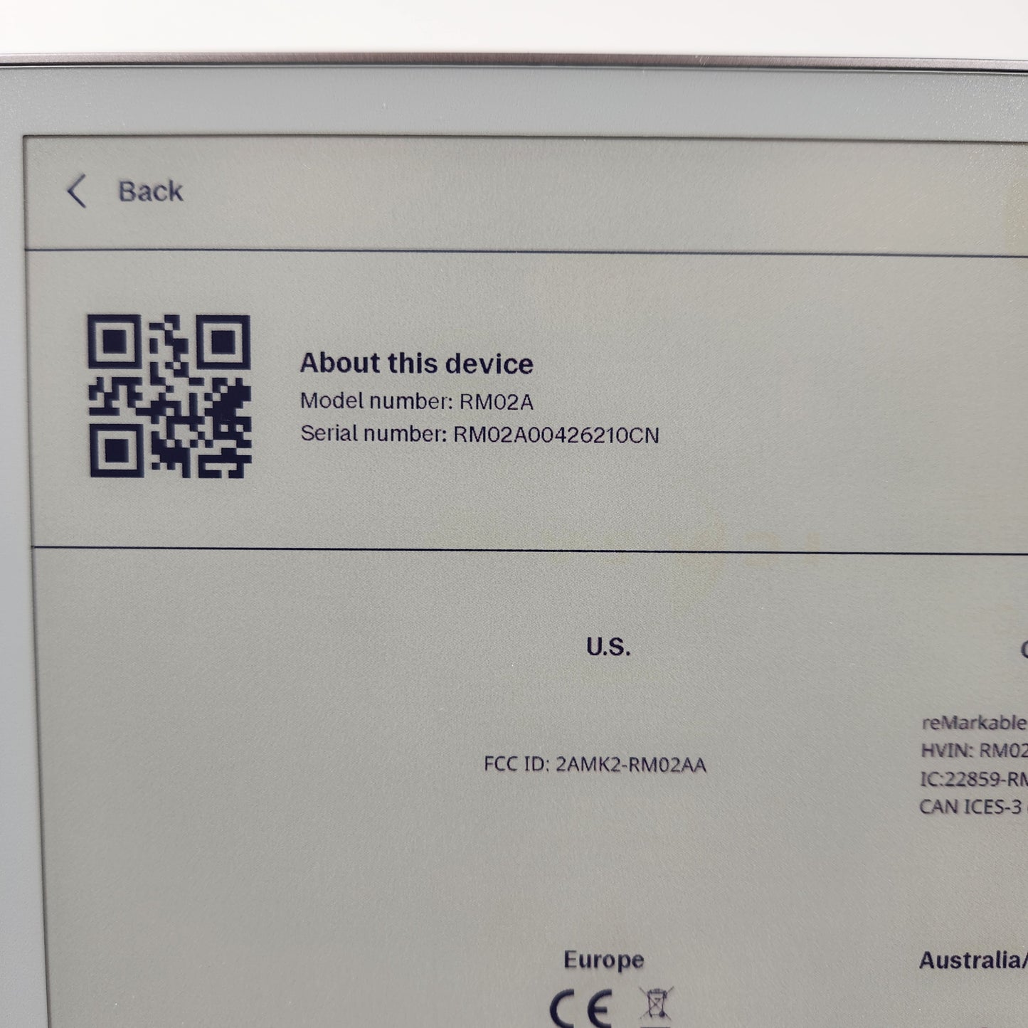 WiFi Only reMarkable paper pro 64GB Silver RM02A