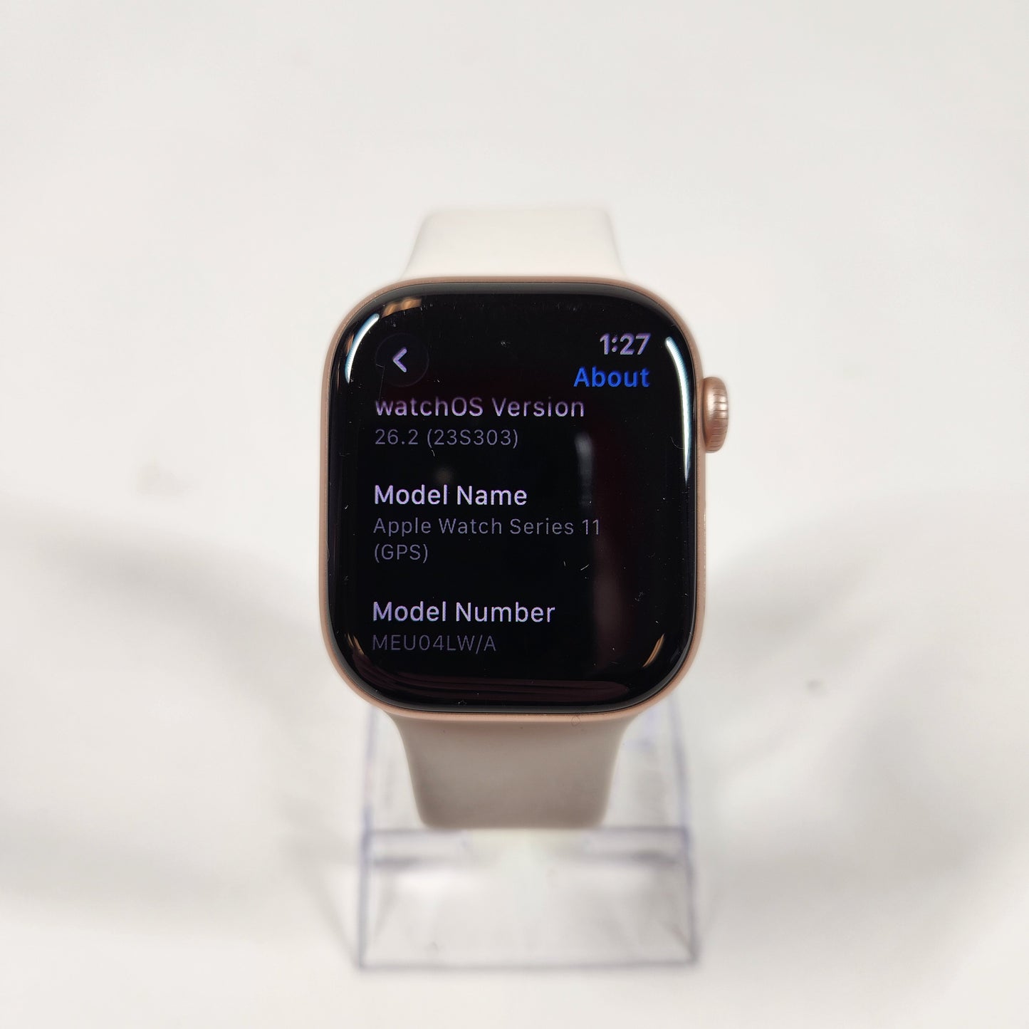 GPS Only Apple Watch Series 11 42MM Rose Gold Aluminum Light Blush Sport Band 