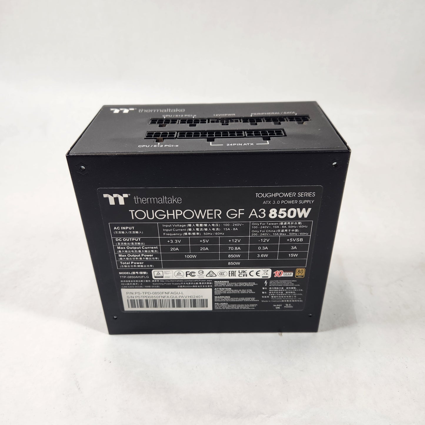 Thermaltake Toughpower GF A3 850W 80 Plus Gold 850W Modular Power Supply