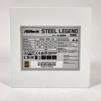 AsRock Steel Legend 850W 80 Plus Gold Fully Modular Power Supply PSU SL-850GW