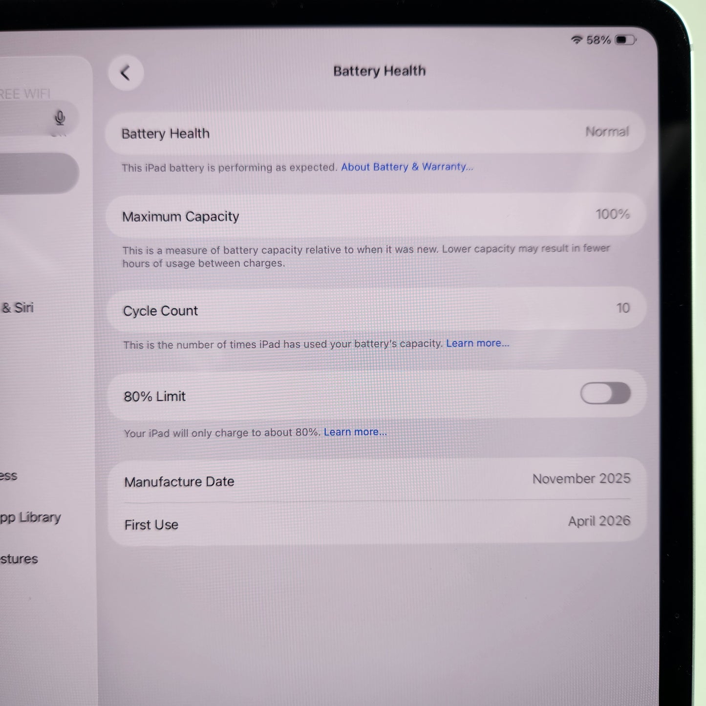 WiFi Only Apple iPad Pro 13" M5 256GB Silver MDYK4LL/A